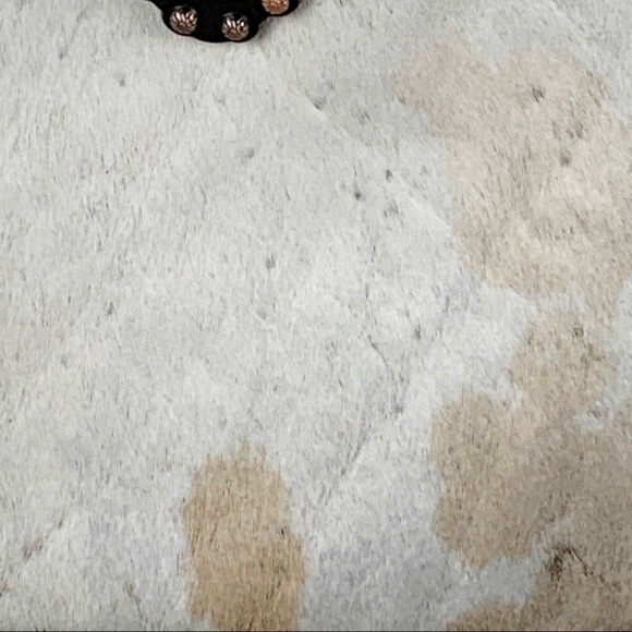 BOHO jeweled calf hair & leather mini crossbody - Picture 4 of 8